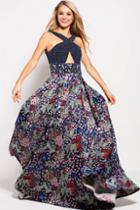 Jovani - 55720 Halter Beaded Multicolor A-line Gown