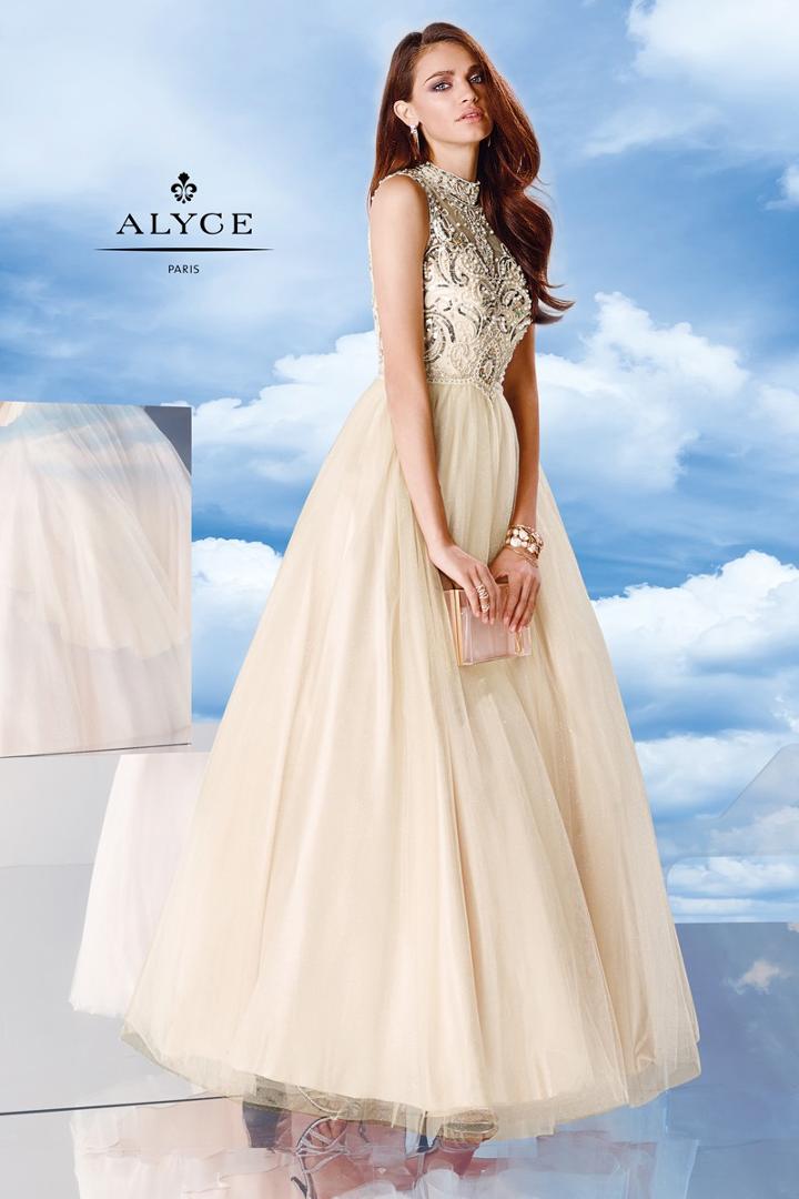 Alyce Paris - 6458 Prom Dress In Frost Almond