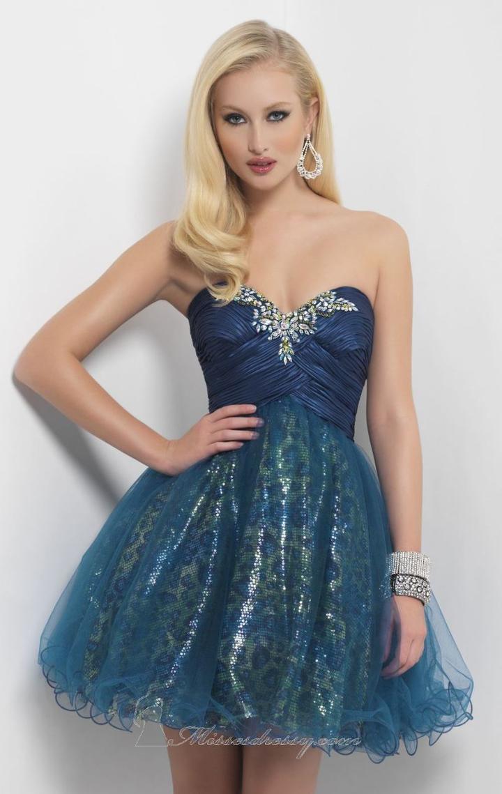 Blush - Interwoven Animal Print A-line Cocktail Dress 9434