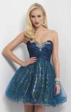 Blush - Interwoven Animal Print A-line Cocktail Dress 9434