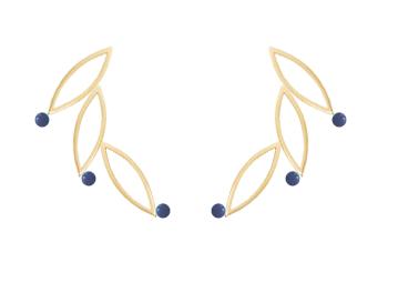 Bonheur Jewelry - Angelina Gold Lapis Earrings