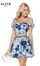 Alyce Paris - 3775 Two Piece Brocade Off-shoulder A-line Dress