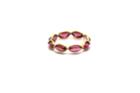 Tresor Collection - Pink Tourmaline Marquise Ring Band In 18k Yellow Gold
