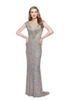 Primavera Couture - 1967 Cap Sleeve Illusion Sequined Gown