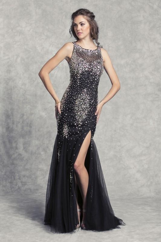 Aspeed - L1395 Sparkly Beaded Mermaid Evening Gown
