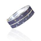 Nina Nguyen Jewelry - Crosshatch Gold & Oxidized Bangle
