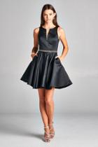 Aspeed - S1958 Embellished V-notch A-line Homecoming Dress