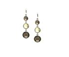 Tresor Collection - Smoky Quartz & Lemon Quartz Triple Dangle Earrings In 18k Yellow Gold