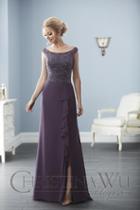 Christina Wu Elegance - 20230 Beaded Bateau Chiffon A-line Dress
