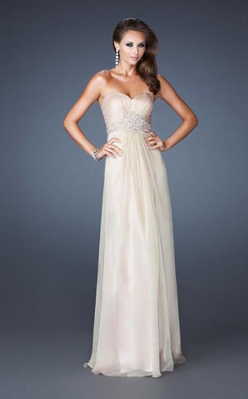 La Femme - 18544 Elegant Strapless Sweetheart Empire Waist Gown