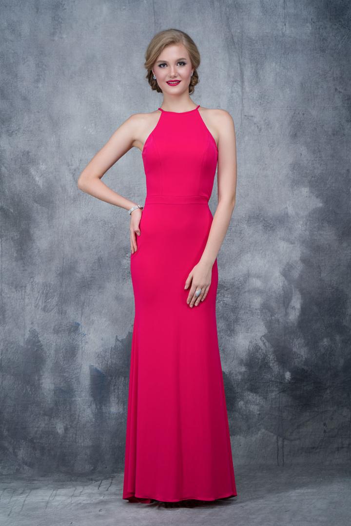 Nina Canacci - 2159 High Halter Cutout Sheath Gown