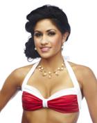 Nicolita Swimwear - Club Nautico Pin-up Halter Bikini Top Red With White