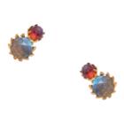 Heather Hawkins - Torn Apart Stud Earrings In Labradorite/garnet