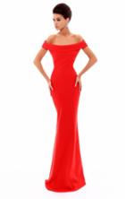 Tarik Ediz - 50274 Elegant Off Shoulder Sheath Evening Gown