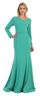 May Queen - Asymmetrical Sheath Dress With Long Sleeves Rq7358