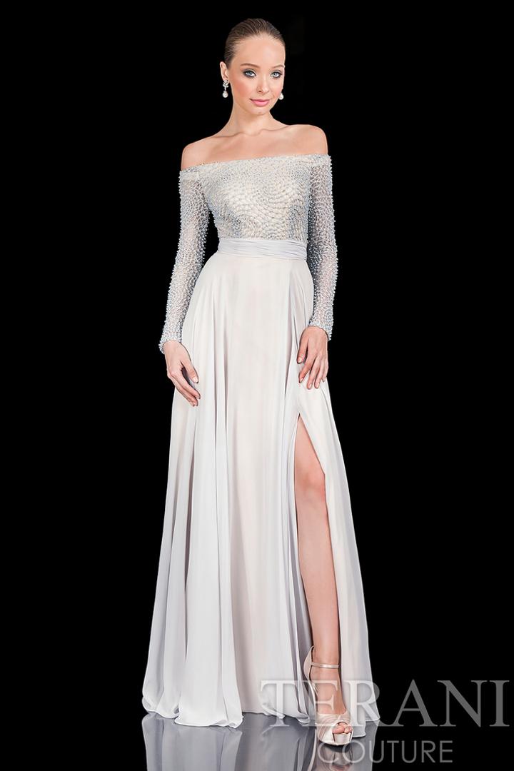 Terani Evening - Daring Off-shoulder With Elegant A-line Skirt 1611m0631