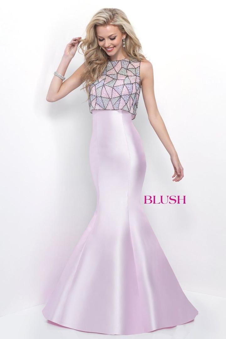 Blush - Sweetheart Mikado Trumpet Dress 11203