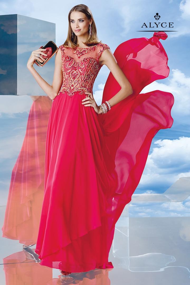 Alyce Paris - 6471 Long Dress In Watermelon