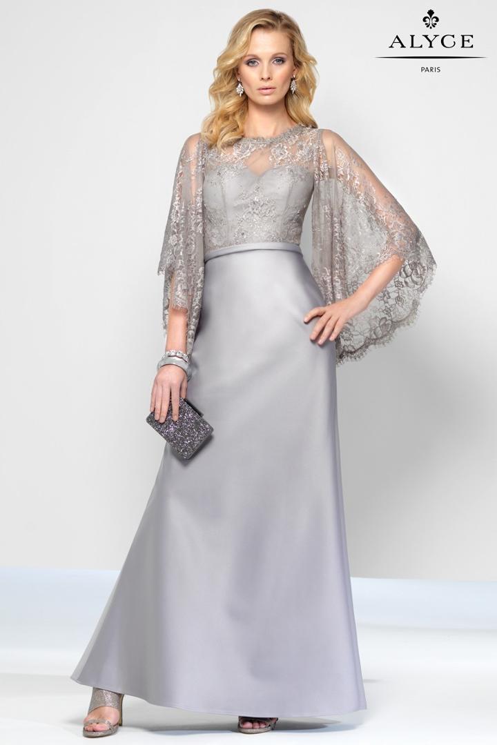 Alyce Paris Black Label - 5806 Long Dress In Silver