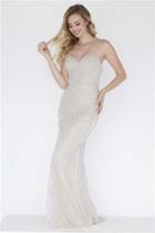 Jolene Collection - 18315 Sweetheart Neck With Strap Beaded Gown