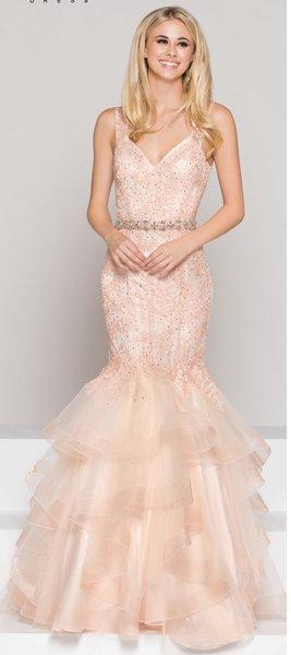 Colors Dress - 1829 Lace Embellished Mermaid Dress