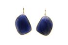Tresor Collection - 18kt Yellow Gold Earring With Blue Corundum