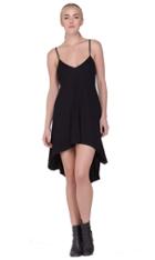 Again Collection - Trinity Super Soft Spagetti Strap Dress In Black