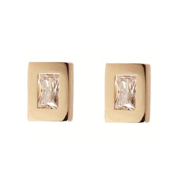 Rachael Ryen - Gold Baguette Earrings