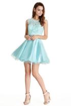 Aspeed - S1769 Floral Lace A-line Homecoming Dress