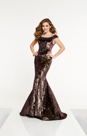 Panoply - 14897 Off-shoulder Fitted Evening Dress