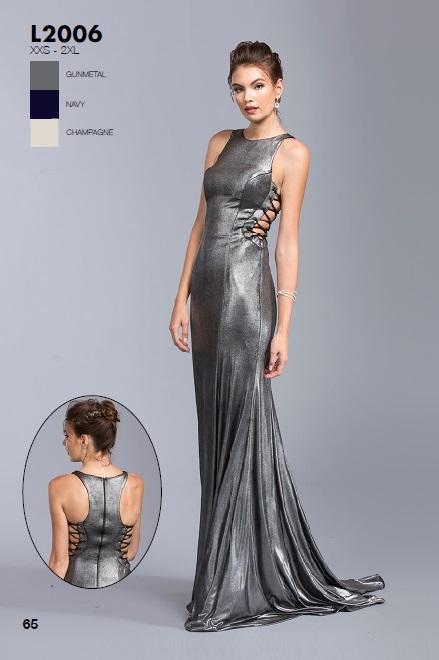 Aspeed - L2006 Chic Jewel Neck Sheath Prom Dress