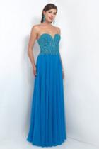 Intrigue - Shimmering Embellished Strapless A-line Dress 173
