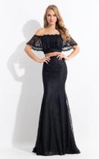 Rachel Allan - 6188 Two Piece Lace Trumpet Dress