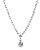 Cz By Kenneth Jay Lane - Cushion Drop Necklace