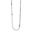 Ashley Schenkein Jewelry - Telluride Turquoise Two-tone Link Suede Necklaceã¢