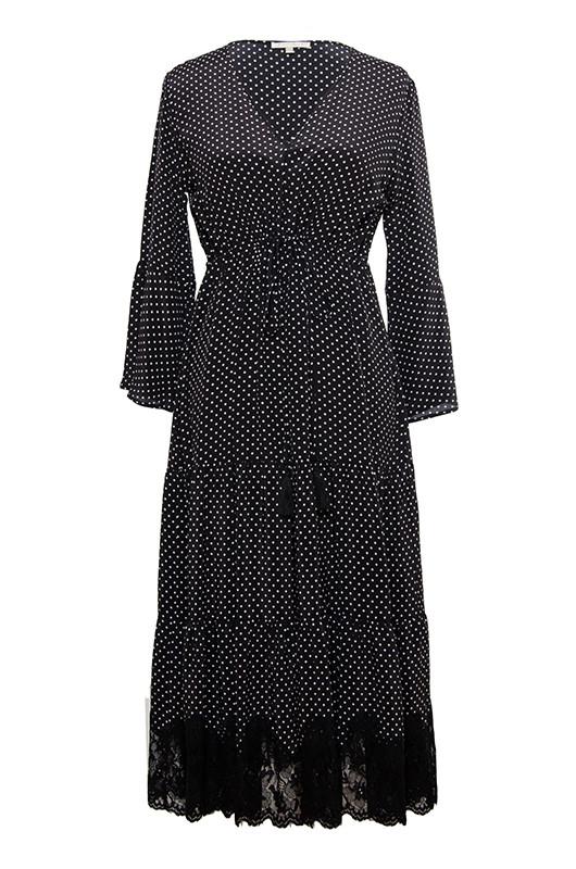Gold Hawk - Bell Sleeve Dot Dress
