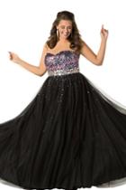 Sydney's Closet - Sc7106 Sequined Strapless Gown