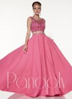Panoply - Two-piece Lavishly Beaded Bodice A-line Dress 14842