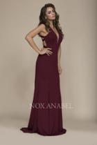 Nox Anabel - C023 Halter V-neck Sheath Dress