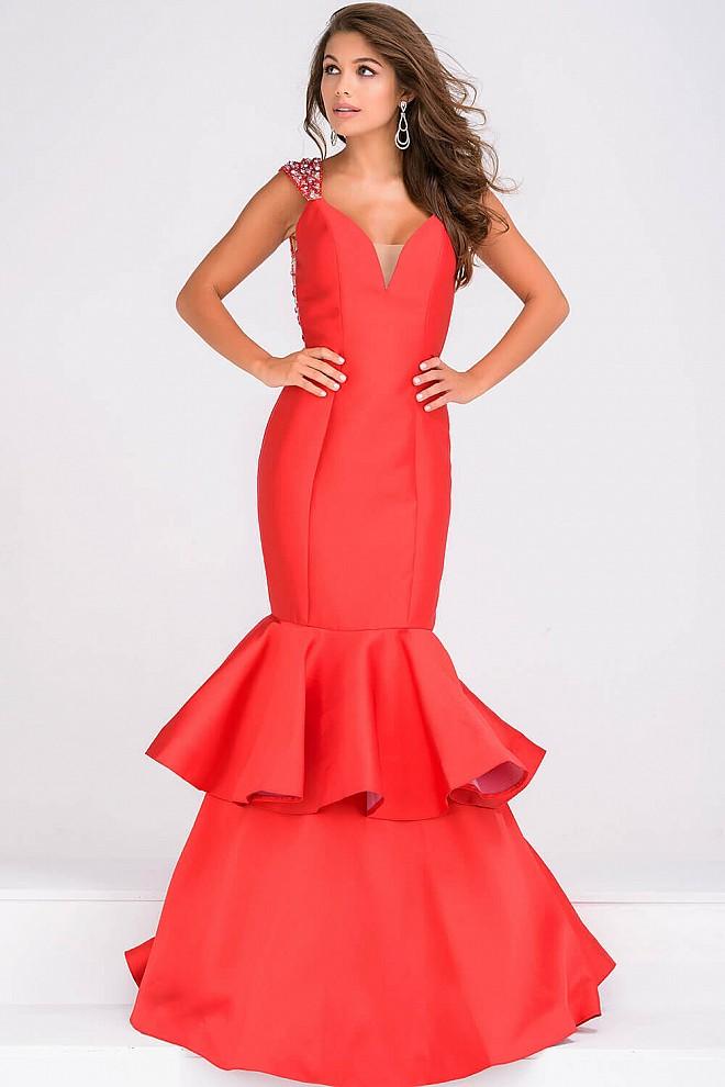 Jovani - Open Back Mermaid Prom Dress Jvn41679