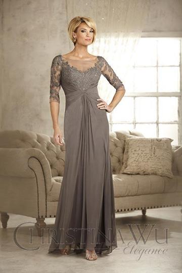 Christina Wu Elegance - 17822 Sequined Lace Illusion Bateau Gown