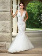 Enchanting By Mon Cheri - 117182 Plunging V-neck Mermaid Wedding Gown