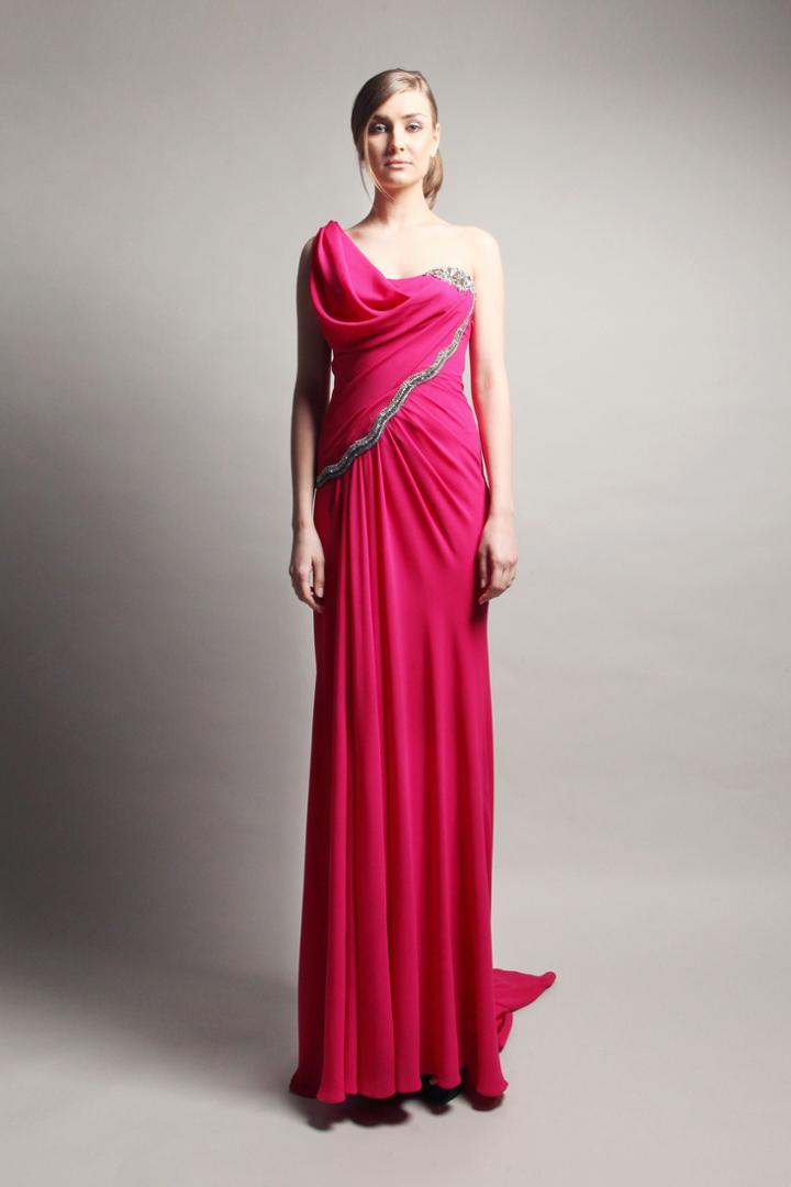 Beside Couture By Gemy - Cpf13 3665 Embellished Ruched Sheath Dress