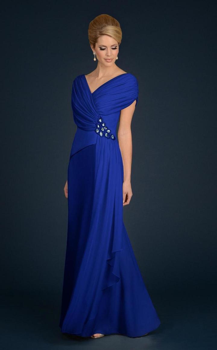Daymor Couture - V-neck A-line Gown 701