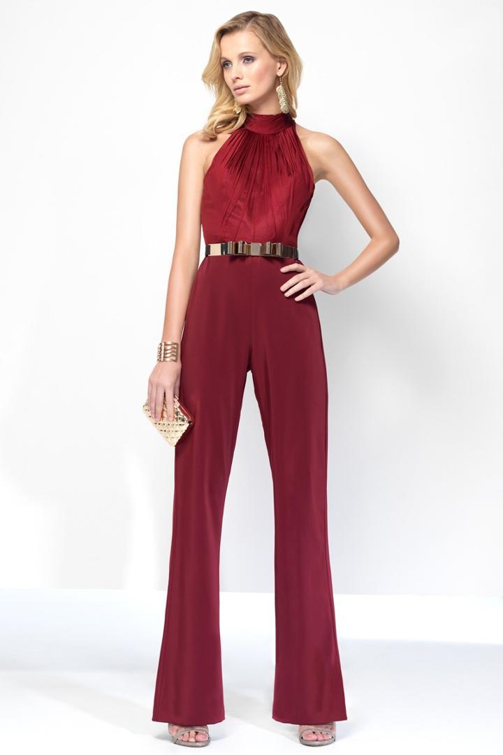 Alyce Paris Claudine - 2576 Jumpsuit In Burgundy