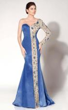 Mnm Couture - 9441 Glittering Illusion Asymmetrical Gown