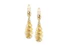 Tresor Collection - Lattice Dangling Spiral Earrings In 18k Yg