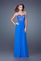 La Femme - 20700 Lace Strapless Evening Gown