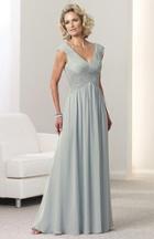 Montage By Mon Cheri - 112916 Long Dress In Light Turquoise