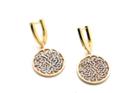 Tresor Collection - Signature Logo Earrings In 18k Yellow Gold With Diamonds